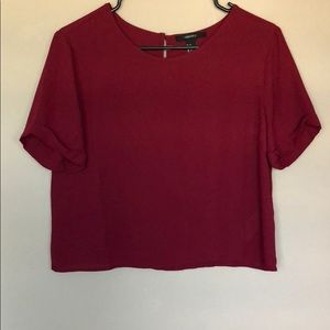 Maroon crop shirt